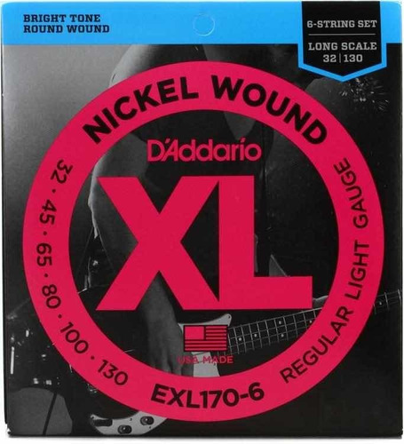 Cuerdas De Bajo Daddario Xl 32-130 6 Cuerdas