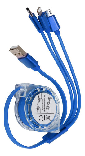 Cargador Retráctil Múltiple Trenzado De Nylon Con Cable Usb