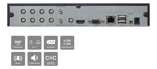 Grabador Dvr Provision-isr Sh-8100a5n-5l(mm) 8 Canales