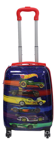 Maleta Infantil 4 Ruedas Hot Wheels 16''