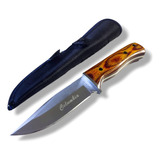 Cuchillo Columbia Deportivo Full Tang Enterizo Madera Funda