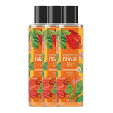 Kit Com 3 Sabonetes Líquido Lux Flor Do Cajueiro 300ml