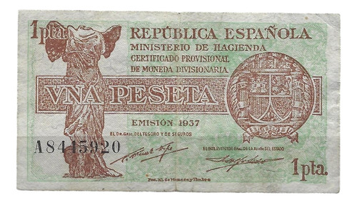 B176 Billete España 1 Peseta Año 1937 P-94