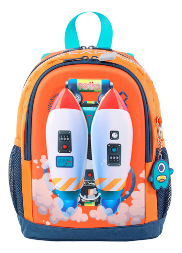 Morral Totto Para Niño Cohety S Color Naranja Diseño De La Tela Liso