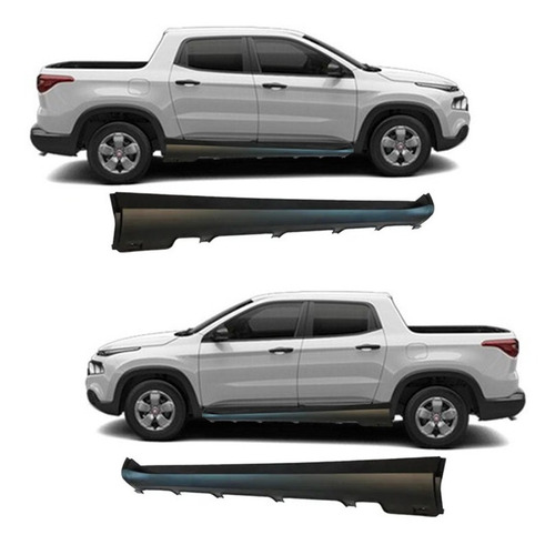 2 Molduras Spoiler Lateral Caixa Ar Original Fiat Toro 16/21