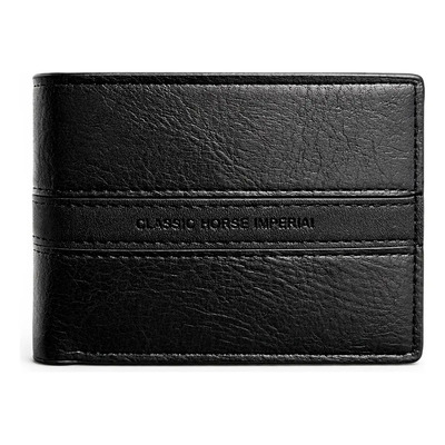 Cartera Horse Imperial Track Billetera Hombre Vinipiel Color Negro | Meses sin interés