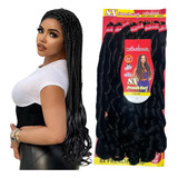 Cabelo French Curl Boho Ondulado Liso Jumbo Para Trança 520g