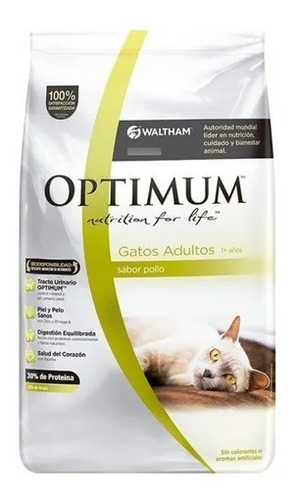 Alimento Optimum Gato Adulto X 10 Kg