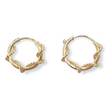 Aretes Candongas De Bebé 1 Cm Oro Laminado 18k  Aros + Caja