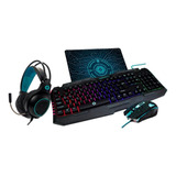 Kit Gamer 4 En 1 Audio 7.1 Led Rgb Mouse 6 Botones Vortred Color Del Mouse Negro Color Del Teclado Negro