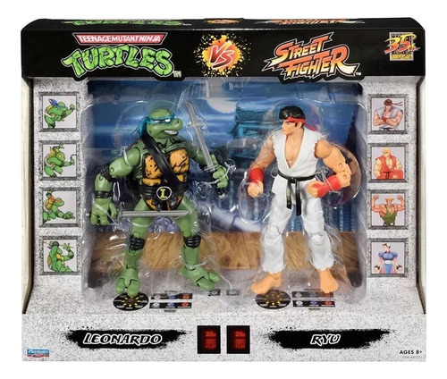 Set Tortugas Ninja Leonardo Vs Street Fighter Ryu