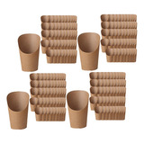 200x Copa De Helado Soporte De Vasos De Papel Kraft Para