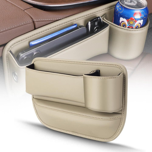 Bolsa De Espacio Para Vasos De Cuero Para Coche,organizador