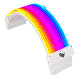 Cabo Extensor Premium 24p Pichau Ps100, Rgb, 240mm, Branco