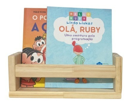 Kit 4 Prateleiras Livro Infantil Montessori Em Pinus - 30cm