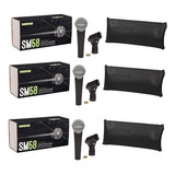 Shure Sm58-lc Micrófono Vocal Profesional Cardioide 3 Piezas