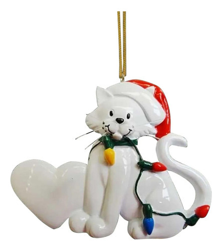 Decoración Colgante Para Árbol De Navidad, Adorno De Gato Na