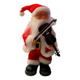 Enfeite Musical De Natal Papai Noel Que Toca Violino Se Mexe