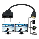 Splitter Plano Divisor Hdmi De 1 Macho A 2 Hembra