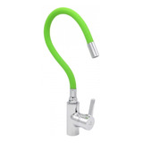 Llave Monomando Taumm Lavaplato Cuello Flexible Verde