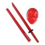 Ninja Infantil Espada Katana Com Bainha + Mascara Samurai