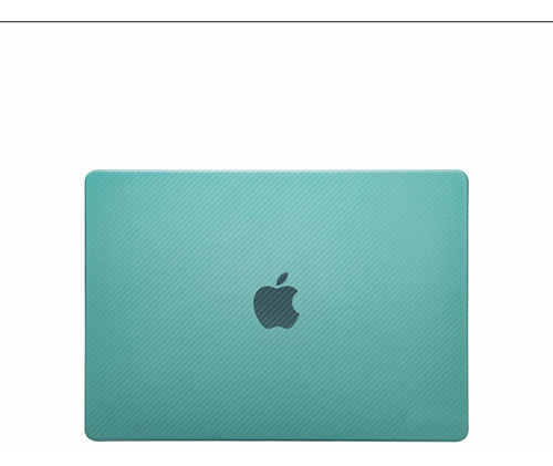 Capa Case Fibra Para Macbook Pro M3 14 A2992 Verde Metálico