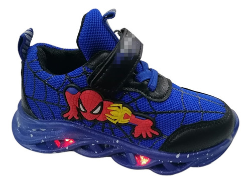 Zapatos Tenis Zapatilla Spiderman Hombre Araña Luces Niños 