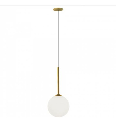 Lustre Pendente Luminaria Orbit 1 Globo Preto Sala Moderno