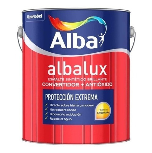 Albalux 2 En 1 Esmalte + Convertidor De Oxido X 1 Lts Blanco