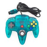 Control Azul / Transparente Original Para Nintendo 64