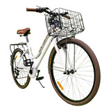 Bicicleta Montaña Suspension R26-21 Velocidades Centurfit Color Blanco/café Tamaño Del Cuadro L