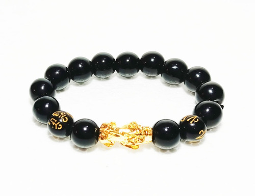 Pulsera  Obsidiana  Amuleto De  La  Riqueza Unisex