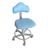 Cadeira Tipo Mocho Azul Usada Com Detalhes 