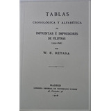  Tablas Cronológica Y Alfabética De Imprentas E Impresores 