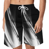 Pantalones Cortos Para Hombre Con Estampado Casual De Moda C