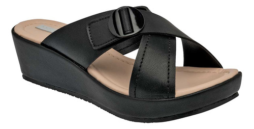 Sandalias Plataforma Dama Moramora Negro 109-087