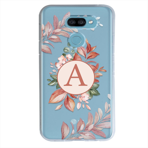 Funda LG Flores Antigolpes Personalizada Con Tu Inicial