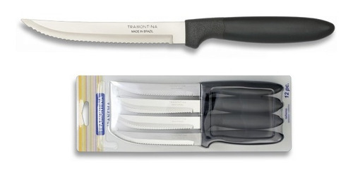 Cuchillo Tramontina Ipanema Mango Negro Set X12