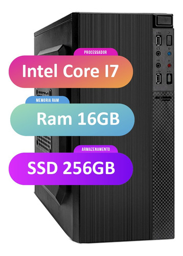 Pc Computador Cpu Intel Core I7 16gb Ssd 256gb Strong Tech