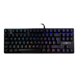 Teclado Mecánico Tkl Game Factor Kbg500 Swt Red Negro Rgb