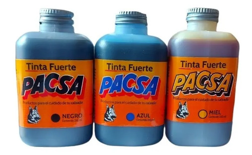 Tinta Fuerte Para Zapatos O Artículos De Piel Pacsa 250ml