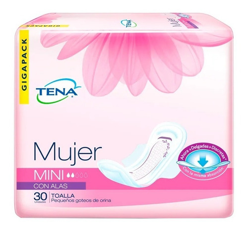 Toallas Tena Mujer Mini Alas - Unida - Unidad a $31