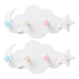 Ganchos De Pared Modernos Star Moon Hook, 2 Unidades