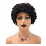 Peluca - Lyrical Hair Afro Kinky Curly Short Black Human Hai