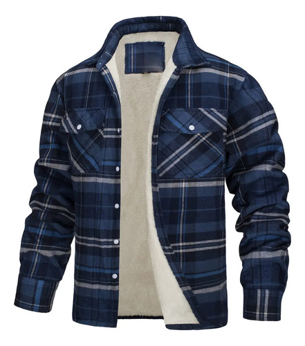 Camisa Magcomsen De Franela A Cuadros Con Forro Polar Para