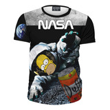 Playera Hombre Nasa Simpson Homero Astronauta Camiseta Moda