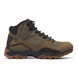 Bota Timberland Mid Lace Tb0a6bnneo8 Hombre Color Verde Diseño De La Tela Liso Talla 26.0