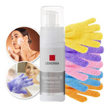 Espuma Limpieza Facial Kit Con Guantes Exfoliantes Lidherma