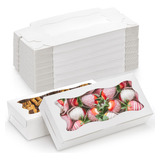 Zeayea 50 Cajas De Chocolate Y Fresas, Cajas De Galletas De