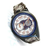 Reloj Bomberg 1968 Cronógrafo Negro Textil Camuflaje